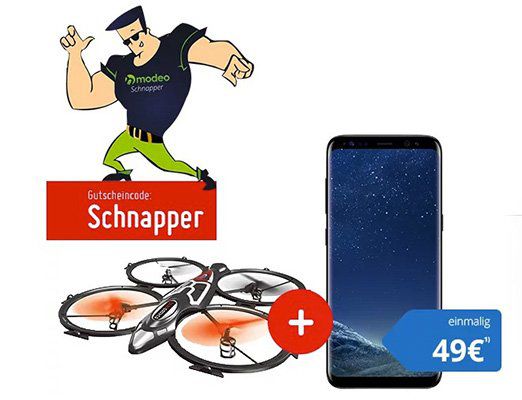 Samsung Galaxy S8 + Jamara Drohne für 49€ + Vodafone Smart L Flat mit 2GB LTE für 39,99€ mtl.