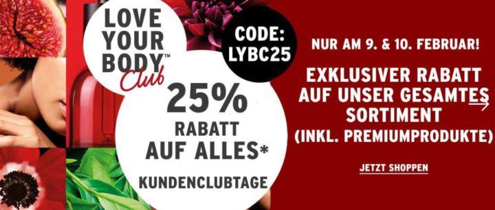 The Body Shop: 25% extra Rabatt auf alles