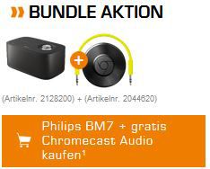 Philips BM7B/10 Multiroom Lautsprecher für 119€ (statt 193€) + gratis Chromecast Audio (statt 30€)