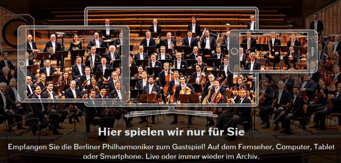 7 Tage Digital Concert Hall online Streaming der Berliner Philharmoniker gratis