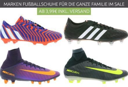 Marken Fussballschuhe für Kinder ab 3,99€ oder für Erwachsene ab 9,99€   z.B. UMBRO Classico 4 HGR für 9,99€