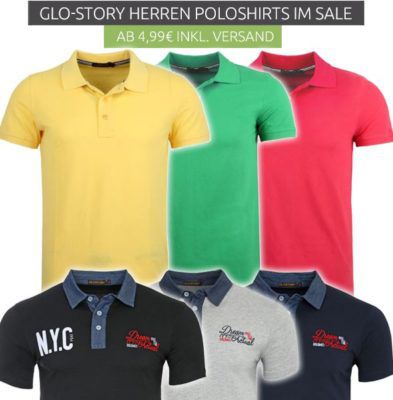 Glo Story T Shirts ab 4,99€   Herren Polos ab 7,99€