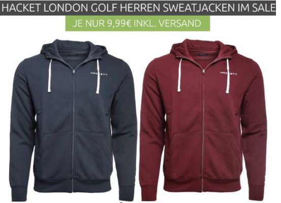 Pullover & Sweater Sale bei Outlet 46   z.B. HACKETT LONDON GOLF Kapuzenjacke statt 28€ für 9,99€