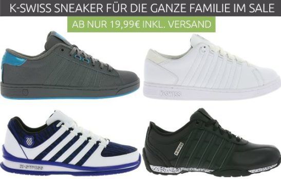 K SWISS Damen und Herren Sneaker Sale   Restgrößen für  19,99€