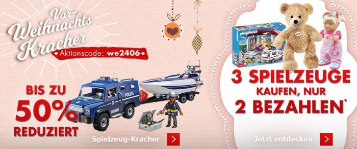 Karstadt: Vor Weihnachts Kracher mit z.B. Spielwaren bis 50% reduziert   20% auf Duftsets und mehr ...