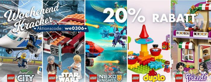 Karstadt Kracher mit z.B. 20% auf LEGO: duplo, Star Wars, City, Friends & Playmobil und vieles mehr