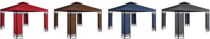 Pavillon Lorca 3x3m mit Dachhaube und Metallgestell für 84,95€