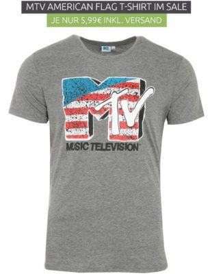 MTV American Flag   Kult Herren T Shirt statt 15€ für 5,99€