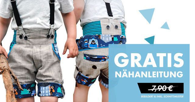 Nähanleitung und Schnittmuster für eine Kinderhose gratis