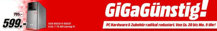 Media Markt: GiGaGünstig Sale für PC Hardware & Zubehör   z.B. ROCCAT Kone XTD  Gaming Mouse für 44€