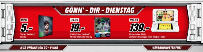 New Nintendo 3DS XL Animal Crossing: Happy Home Designer Edition für 139€ uam. im Media Markt Dienstag Sale