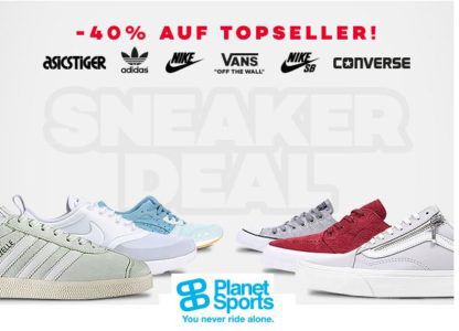 Planet Sports: bis 40% auf Sneaker Bestseller   günstige adidas, Vans, NIKE & Co.