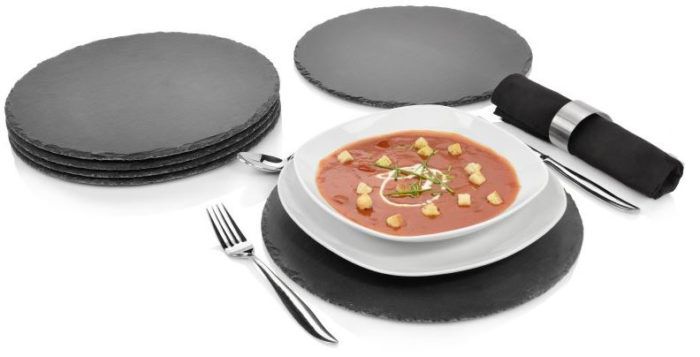 6 teiliges Sänger Schieferplatten Set Rund 30 cm für 19,99€ (statt 30€)