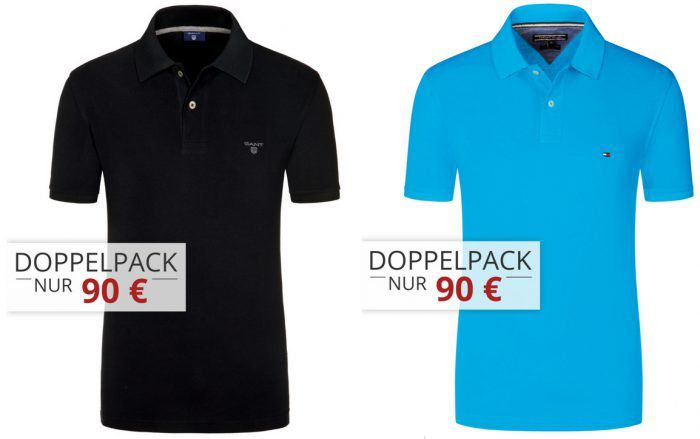 2er Pack GANT oder Tommy Hilfiger Poloshirts für 80€