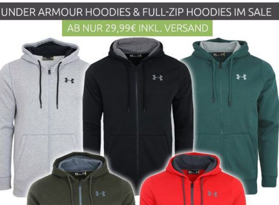 Under Armour Herren Hoodies und Zipper ab 29,99€