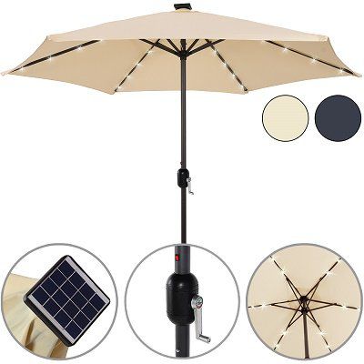 Deuba Sonnenschirm 270 cm mit LED Solar Beleuchtung für 46,71€ (statt 53€)