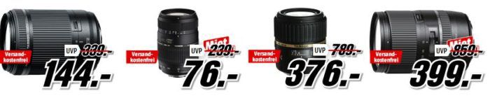 Media Markt TAMRON Tiefpreisspätschicht   günstige Objektive für Nikon, Canon und Sony schon ab 76€