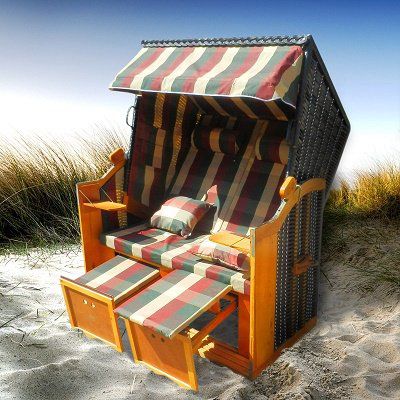 Brast Strandkorb aus Polyrattan mit 2 Fußbänken für 219,95€ (statt 320€)