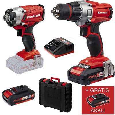 Einhell Power X Change Set   Bohrschrauber + Schlagschrauber + Akkus ab 114,71€ (statt 178€)