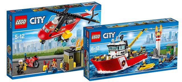 LEGO City Set Feuerwehrschiff 60109 & Feuerwehr Löscheinheit 60108 für 56,54€ (statt 71€)