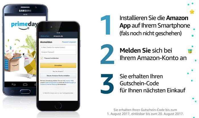 Amazon App installieren und 6€ Amazon Gutschein gratis bekommen   nur Prime Erstanmelder!