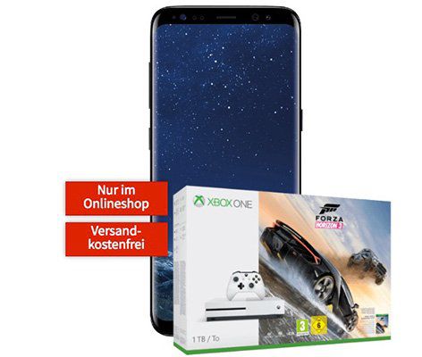 Samsung Galaxy S8 + Xbox One S 1TB mit Forza Horizon 3 für 99€ + Vodafone Flat mit 2GB für 29,99€ mtl.