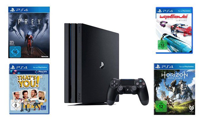 Playstation 4 Pro 1TB + 4 Spiele für 399€ (statt 472€)