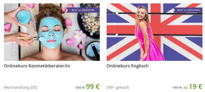 20% Rabatt auf Online Kurse bei Groupon