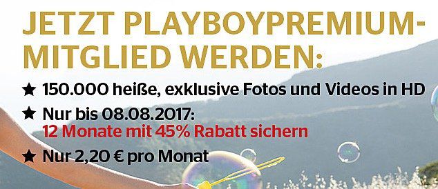 12 Monate Playboy Premium für 26,40€ (statt 48€)