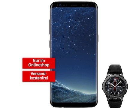 Samsung Galaxy S8 + Samsung Gear S3 Smartwatch für 1€ + Telekom Flat mit 2GB für 31,99€ mtl.