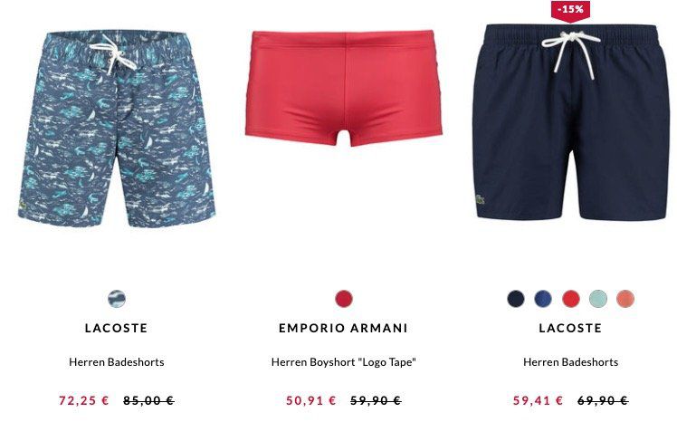 15% Rabatt auf Bade  & Strandmode bei engelhorn + 5€ Gutschein   z.B. Boss Mooneye Badeshorts 38€ (statt 45€)
