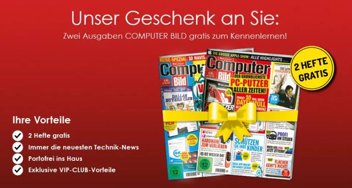 2 Ausgaben Computer Bild gratis   Kündigung notwendig