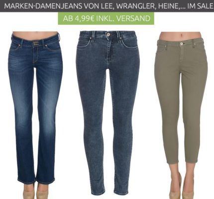Wrangler, Lee, Aniston, ashley Brooke etc. im Damen Jeans Sale ab 4,99€