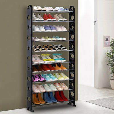 iKayaa Schuhschrank mit 10 Ebenen für bis zu 40 Paar Schuhe für ~13,95€