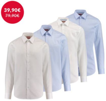 Hugo Boss C Enzo u. C Joey Herren Hemden mit Kentkragen für je 39,90€
