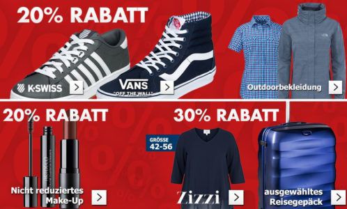 Karstadt Kracher mit z.B. 30% Rabatt auf ausgewählte Herren Hemden und Reisegepäck...