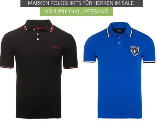 GRIZZLY Barcelona, Helly Hansen, Pierre Cardin und andere Herren Marken Polo Shirts ab 9,99€