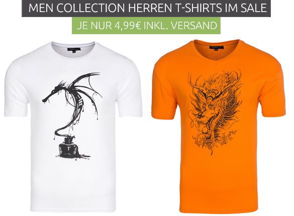 Men Collection Herren T Shirts für je 4,99€