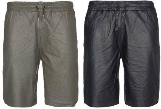 MOSS COPENHAGEN Axel Black   Herren Echtleder Shorts für je 34,99€