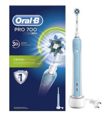 Oral B Pro700 Vitality elektrische Zahnbürste, mit Crossaction Aufsteckbürste statt 35€ für 25€