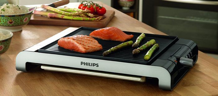 Philips HD4417/20 Tischgrill aus Edelstahl mit 2000 Watt für 49,40€ (statt 69€)