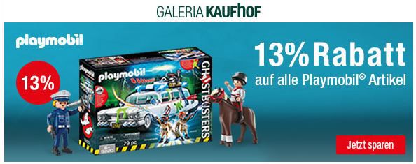Top! Playmobil bei Kaufhof mit 13% Rabatt bis Mitternacht