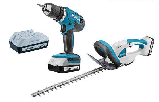 Makita Akku Bohrschrauber + Heckenschere + 2 Akkus je 1,3Ah für 177,95€ (statt 204€)