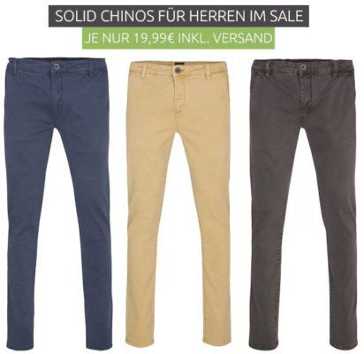 SOLID Herren Chinos für je 19,99€