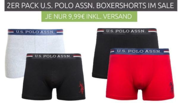 U.S. POLO ASSN. Herren Boxershorts 2er Pack für 9,99€
