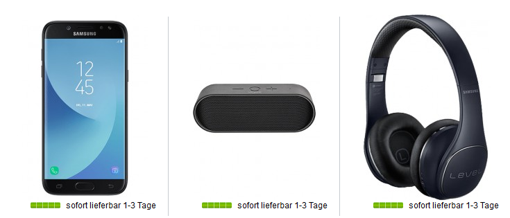 Samsung Galaxy J5 + Lautsprecher + Level On Headset für 1€ + Congstar Allnet Flat Speed mit 5GB für 25,42€ mtl.