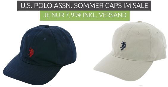 U.S. POLO ASSN. Caps in 4 Farben für je nur 7,99€ (statt 23€)