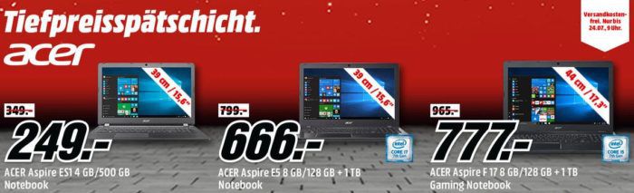 Media Markt Acer Tiefpreisspätschicht   z. B. ACER Liquid Z6 Plus 32 GB Smartphone für 155€