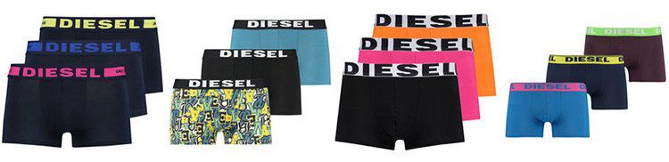 3er Set Diesel Boxershorts   verschiedene Farben für je 20,86€ (statt 33€)