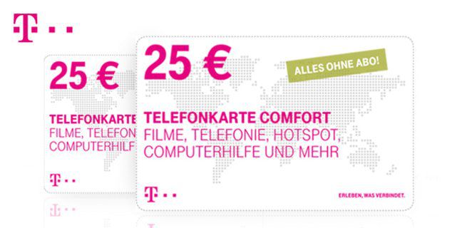 2 x 25€ Telekom Telefonkarte für 35€